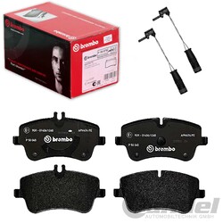 BREMBO BREMSBELÄGE + WARNKONTAKTE HINTEN passend für MERCEDES SL R231