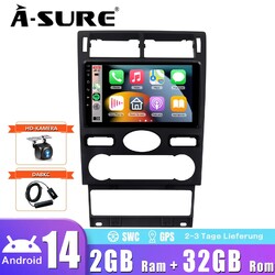 DAB+ 2+32G Android 14 Autoradio GPS Apple CarPlay WIFI Für Ford Mondeo 2004-2007
