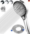 Duschkopf mit Schlauch 1.5M, Handbrause Dusche mit 3 Strahlarten und Halterung,