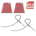 2X FEBI 24520 HANDBREMSSEIL SEILZUG FESTSTELLBREMSE FÜR VW POLO SEAT IBIZA SKODA