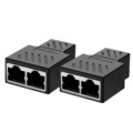 1x RJ45 Y Netzwerk Lan Verteiler 1zu2 Adapter Y Splitter Cat 6A Ethernet Kabel ✔