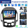 9" DAB+ 32G Android 13 Autoradio Carplay GPS WIFI RDS BT Für Hyundai i30 2006-11