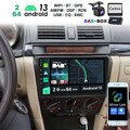 Autoradio DAB+ 64G Android 13 Carplay GPS Navi WIFI RDS +Kam Für Mazda 3 2003-09