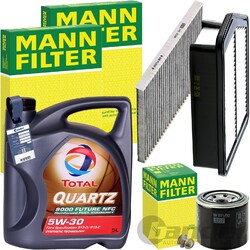 MANN INSPEKTIONSPAKET+TOTAL 5W-30 MOTORÖL passend für HYUNDAI i40 I 1.6+2.0 GDI