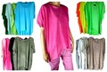 Damen Kurzarm Shirt vokuhila  basic uni viele Farben oversize  bis Gr. 46/48