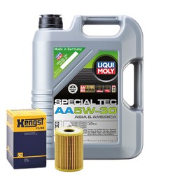 Motoröl 5W30 LIQUI MOLY Special Tec Aa 5L+HENGST Ölfilter