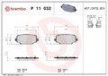 BREMBO Bremsbelagsatz, Scheibenbremse P 11 032 für CHRYSLER FIAT LANCIA VW