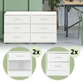2er Set Nachttisch Kommode mit Schublade Boxspringbett Nachtschrank Konsole