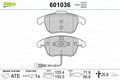 Bremsbelagsatz Scheibenbremse VALEO 601036 für VW TIGUAN AUDI SEAT SHARAN 7N1 Q3