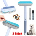 2Stk Tierhaarentferner Katzen Hunde Kleiderbürste Langen Griff, Pet Hair Remover