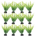  12 Pcs Aquatische Dekoration Kleine Aquarienpflanzen Aus Kunststoff