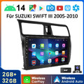 DAB+ 10.1" Für SUZUKI SWIFT III EZ MZ 03-09 Android14 Carplay Autoradio GPS Navi
