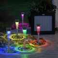 Luxus RGB LED 5er Set Außenlampen Steckleuchten Grundstückstrahler FARBWECHSLER