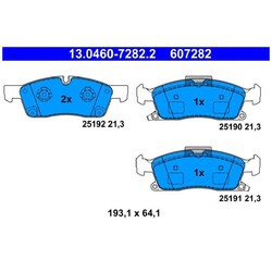 ATE Bremsbelag-Satz Bremsklötze vorne 13.0460-7282.2 25190 25191 | 552732
