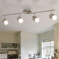 Deckenleuchte Spotleiste Deckenlampe 4 flammig Spots verstellbar Stahl 4x LED