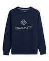 GANT Herren Sweatshirt - Lock Up C-Neck Sweat, Sweater, Rundhals, Logo Sticke...