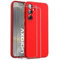 2in1 Glasfolie Display Schutz Hülle für Samsung Galaxy A71 Cover Silikon Case