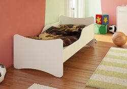 BRANDNEU Bett Kinderbett Jugendbett Weiß + Matratze + Lattenrost 8 Grössen 