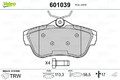 VALEO 601039 Bremsbeläge Satz Hinten für FIAT Scudo (270, 272)