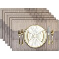 Platzset, Tischsets, Abwaschbar, rutschfest, hitzebeständig, PVC, 6er Set