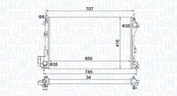 MAGNETI MARELLI Kühler Wasserkühler passend für Opel Vectra C Fiat Croma 194