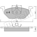 1x ORIGINAL® Metelli 22-0211-0 Bremsbelagsatz, Scheibenbremse Vorne, exkl.