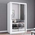Schwebetürenschrank Schrank Kleiderschrank  MILAN mit Spiegel 120 cm