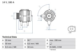 Bosch 0 986 081 930 Generator für AUDI