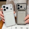 Handyhülle für iPhone 17 16 Pro Max 15 14 13 12 Kartenfach Stoßfeste Klare Case