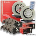 Brembo Bremsscheiben + Beläge vorne + hinten für VW Crafter 2.0 TDI 1LB