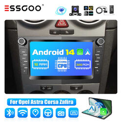 Autoradio DAB+ Carplay Android 14 GPS NAVI  Für Opel Meriva Corsa C D Astra G H
