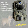 Wildkamera 32MP HD, 940nm No Glow Infrarot LEDs Bewegungsmelder IP66 wasserdicht