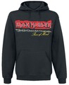 Iron Maiden Kapuzenpullover Herren POM Red Strip Logo Tracklist schwarz