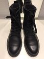 Gabor Combat Boots Winter Plateau Stiefelette Leder Schnürstiefel gefüttert 38