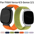 Für Fitbit Versa 3/4 / Sense 1/2 Nylon Armband Nylonarmband Loop Band Ersatzband