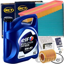 INSPEKTIONSKIT+ELF 5W40 ÖL passend für RENAULT CLIO 2 KANGOO 1.2 16V 75 PS 