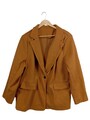 SHEIN Kurzmantel Damen Mantel Gr. DE 50 braun Casual-Look