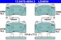 Bremsbelagsatz Scheibenbremse ATE Ceramic 13.0470-4854.2 für GIULIETTA ALFA JTDM