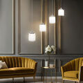 Hängeleuchte Pendellampe Pendelleuchte 4 flammig Stahl silber modern LED H 120cm
