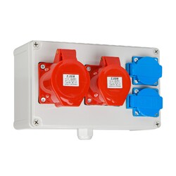 BAUSTROMVERTEILER WANDVERTEILER KOMPLETT VERDRAHTET 32A 16A 230V SOLARPANEL CE