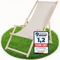 Campingliege mit Armlehne Holz Freizeitliege Beige Terassenliege Strandliege ️