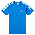adidas Originals 3 Stripes Logo Tee Herren Trefoil Shirt Bluebird Blau Weiß