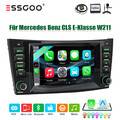 Autoradio Für Mercedes Benz CLS E-Klasse W211 CarPlay Android 13 GPS NAV RDS BT
