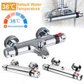 Chromt Badewannenarmatur Thermostat Wasserfall Wasserhahn Mischbatterie Duschset
