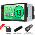 DAB+CAM+Android 13 7" Bildschirm Doppel DIN Autoradio GPS Navi CarPlay Bluetooth