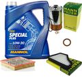 MANN-FILTER Inspektionspaket MANNOL 5L Special Plus 10W-30 für Mercedes S-Klasse
