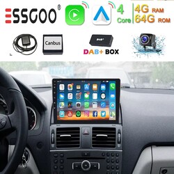 Für Mercedes Benz C-Klasse W204 S204 4+64G DAB+ Autoradio Android 15 GPS RDS KAM