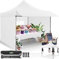 Faltpavillon 3mx3m Wasserdicht Partyzelt Stabil Gartenpavillon mit 3 Seitenwand