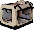 lionto Hundetransportbox Hundetasche Faltbare Kleintiertasche Größe L 70x52x50cm