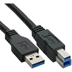 10x InLine USB 3.0 Kabel A an B SuperSpeed bis zu 5GBit/s schwarz 5m